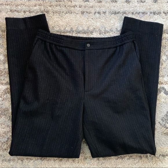 J. Crew Destination Wool Charcoal Gray Pinstripe Pants 32x32 - Picture 1 of 10
